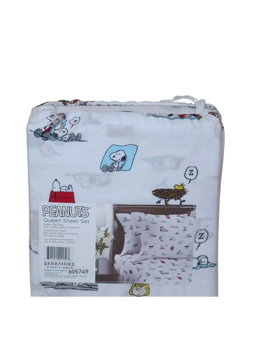 Peanuts Queen Sheet Set By Berkshire Fun Snoopy & Friends Soft Durable Polyester